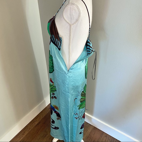 Custo Barcelona Graphic Silk Maxi Dress - Picture 3 of 16